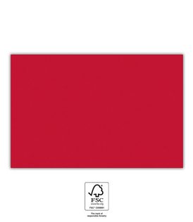 Decorata Solid Color - FSC Red Paper Tablecover 120X180cm - 92115