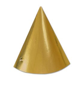 Unicolor Hats - Horns - Popcorn bags - FSC Gold Hats - 94597