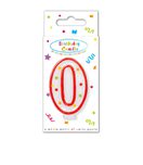 Decorata Numeral Candles - "Dots" Numeral Candle No. 0 in FSC Paper Box - 95317