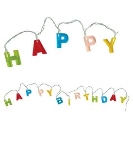 Decorata Multiwater Color Dots - "Happy Birthday" Led Lights - 95565