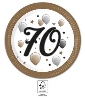 Decorata Milestone - FSC Paper Plates Next Generation Large 23cm "70" - 95618