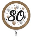 Decorata Milestone - FSC Paper Plates Next Generation Large 23cm "80" - 95642