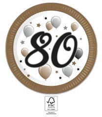 Decorata Milestone - FSC Paper Plates Next Generation Large 23cm "80" - 95642