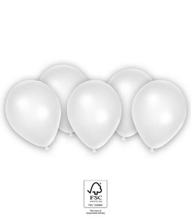 FSC Balloons - FSC Metallic Pastel Balloons White - 95957