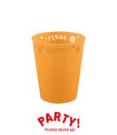 Decorata Reusable Party Products - Party Reusable Semi-transparent Cup 250ml Orange - 96201