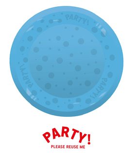 Decorata Reusable Party Products - Party Reusable Semi-transparent Plate 21cm Blue - 96212