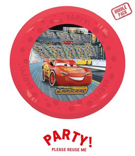 Cars 3 - Party Reusable Plates 21cm 4pcs - 96267