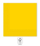 Decorata Solid Color - FSC Yellow Three-Ply Paper Napkins 33x33 FSC - 96310