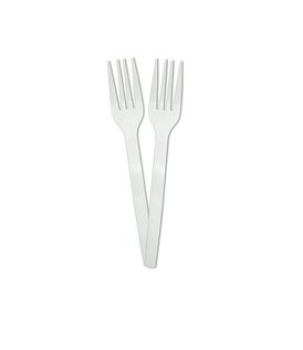 Decorata Reusable Products - Reusable White Forks - 96393