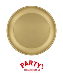 Decorata Reusable Products - Reusable Plate 21cm Gold - 96486