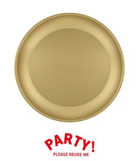 Decorata Reusable Products - Reusable Plate 21cm Gold - 96486