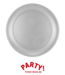 Decorata Reusable Products - Reusable Plate 21cm Silver - 96487