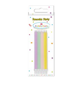 My Little Princess - Birthday Pastel Candles 14,5cm with holders - FSC Paper Box - 96500