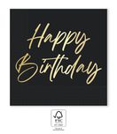 Elegant Happy Birthday - FSC Two-Ply Paper Napkins 33x33cm - 96615