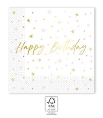 Birthday Candles Party - FSC Two-Ply Paper Napkins 33x33cm - 96628