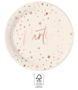 Rose Gold Party - FSC Paper Plates Next Generation Large 23cm - 96629