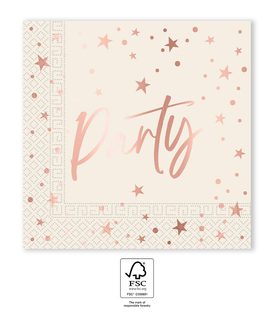 Rose Gold Party - FSC Two-Ply Paper Napkins 33x33cm - 96631