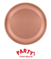 Decorata Reusable Products - Reusable Plate 21cm Rose Gold - 96679