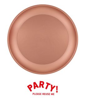 Decorata Reusable Products - Reusable Plate 21cm Rose Gold - 96679