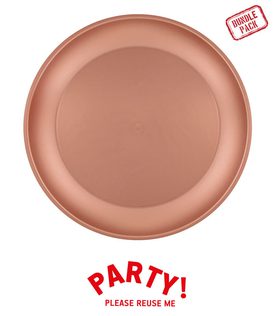 Decorata Reusable Products - Reusable Plates 21cm Rose Gold 4pcs - 96681