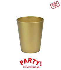 Decorata Reusable Products - Reusable Cups 250ml Gold 4pcs - 96684