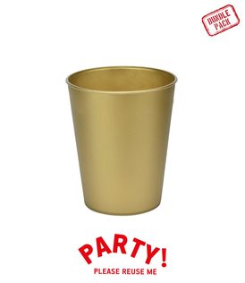 Decorata Reusable Products - Reusable Cups 250ml Gold 4pcs - 96684