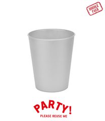 Decorata Reusable Products - Reusable Cup 250ml Silver 4pcs - 96686