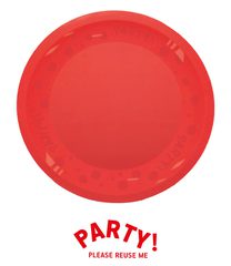 Decorata Reusable Party Products - Party Reusable Plate 21cm Bright Red - 96687