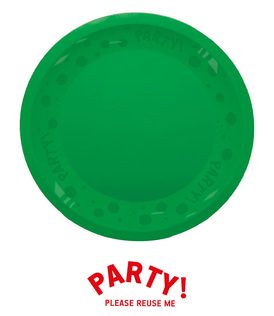 Decorata Reusable Party Products - Party Reusable Plate 21cm Bright Green - 96689