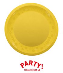 Decorata Reusable Party Products - Party Reusable Plate 21cm Yellow - 96690