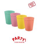 Decorata Reusable Party Products - Party Set Reusable Cups 250ml Mixed Pastel colours - 96700