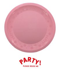 Decorata Reusable Party Products - Party Reusable Plate 21cm Pink Pastel - 96703