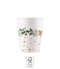 Holly Wreath - FSC Paper Cups 200ml - 96735
