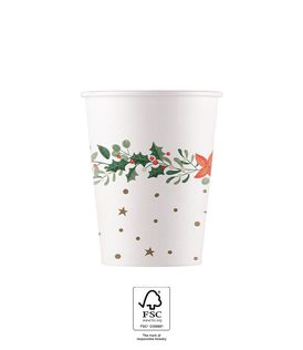 Holly Wreath - FSC Paper Cups 200ml - 96735