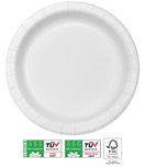 Decorata White Compostable Products - FSC White Deep Paper Plates 26cm Extra Strong Home & Industrial Compostable - 96745