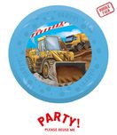 Decorata Construction - Party Reusable Plate 21cm 4pcs - 96750