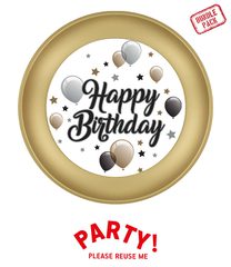 Decorata Milestone - Party Reusable Plate 21cm 4pcs - 96755