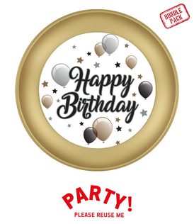 Decorata Milestone - Party Reusable Plate 21cm 4pcs - 96755