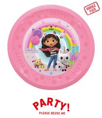 Gabby's Dollhouse - Party Reusable Plate 21cm 4pcs - 96761