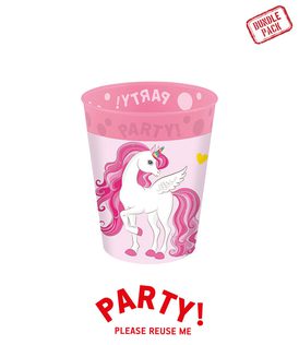 Decorata Unicorn Rainbow Colors - Reusable Party Cup 250ml 4pcs - 96763