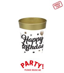 Decorata Milestone - Party Reusable Party Cup 250ml 4pcs - 96770