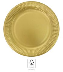 Metallic Colours - FSC Paper Plates Next Generation Large 23cm Gold - 96789