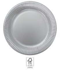 Metallic Colours - FSC Paper Plates Next Generation Large 23cm Silver - 96790