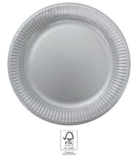 Metallic Colours - FSC Paper Plates Next Generation Large 23cm Silver - 96790