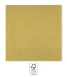 Decorata Solid Color - FSC Three-ply paper napkins 33x33cm Gold - 96791