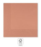 Decorata Solid Color - FSC Three-ply paper napkins 33x33cm Rose Gold - 96792