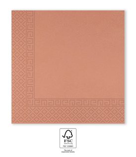 Decorata Solid Color - FSC Three-ply paper napkins 33x33cm Rose Gold - 96792