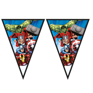 Avengers Evergreen - Paper Triangle Flag Banner (9 flags) FSC - 97303