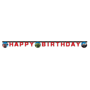 Avengers Evergreen - "Happy Birthday" Letter Banner 2m. FSC - 97304