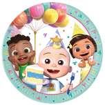 Cocomelon Birthday - Paper Plates 23 cm. FSC. - 97877